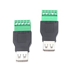 USB 2.0 5 Pin Female Terminal Block Connector, USB Plug Bolt Screw Solderless…