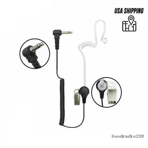 Listen Only 3.5mm Acoustic Tube Earpiece Headset For 2-Way Radio