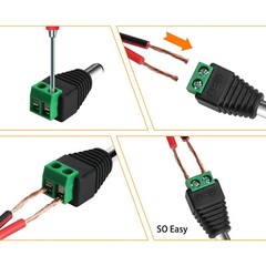 10/20 Pairs 12V DC Male+Female Power Connector 5.5×2.1mm Power Jack Plug Adapter