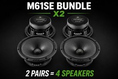 2 Pair Deaf Bonce Apocalypse 6.5″ Midrange Car Speakers 1040 Watt 4 Ohm AP-M61SE