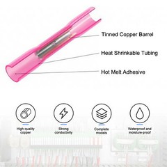 200/100PCS Heat Shrink Butt Wire Splice Connectors Seal Crimp Terminals USA