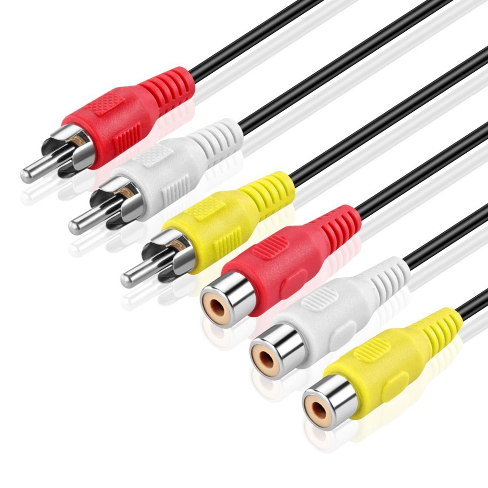 3 RCA Extender Extension Cable (6 Feet) – 3RCA Male to Female
