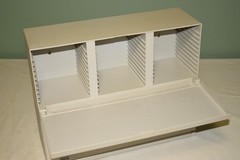 2 Lot Laserline CD Storage 36 Case Holder Wall Mountable w/Drop Down Door