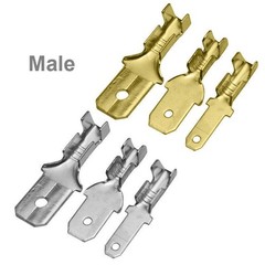 2.8/4.8/6.3mm Spade Terminals Male Female Brass Crimp Electrical Wire Connectors