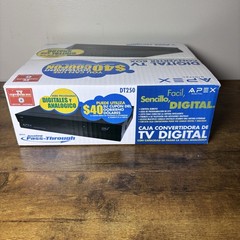 NEW Apex Digital DT250 Digital TV Converter Box Analog Pass-Through DTV