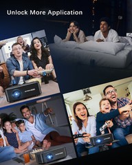 4K Projector 40000LMS 1080P 3D 5G WiFi Bluetooth Video Home Theater 230″ Display