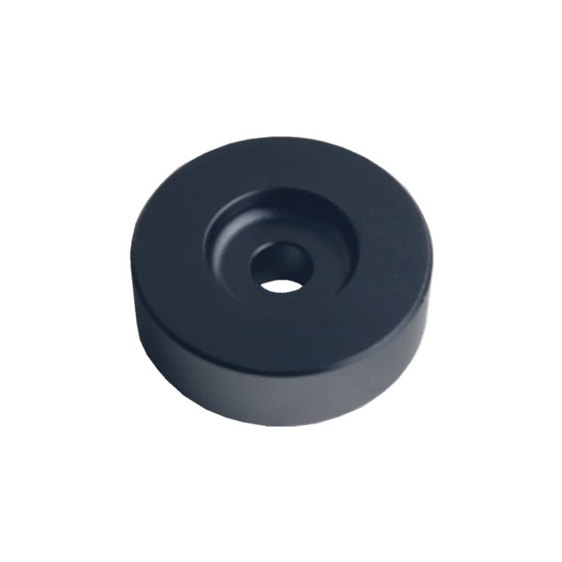 45 RPM Record Adapter Solid Aluminum 7 Inch Records Vinyl Dome Black