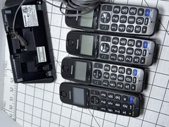 Panasonic KX-TGE270 DECT 6.0 Cordless Phone 4 Handsets Bluetooth Link2Cell Set