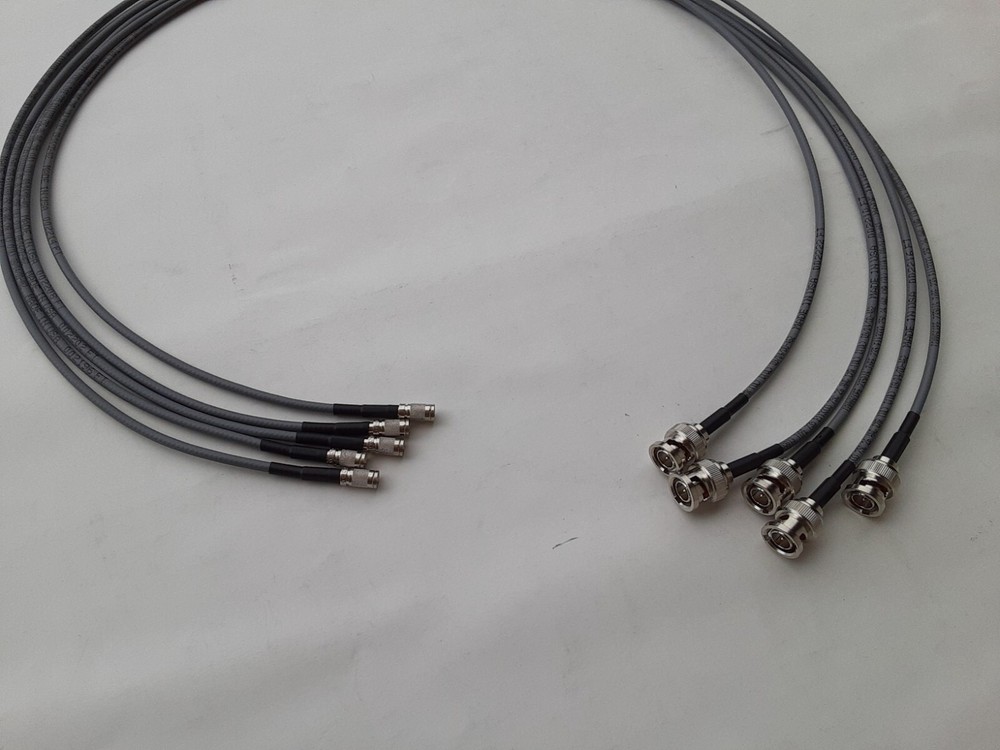 US MADE 5 Pack 735A Video Cable 75-ohm Din 1.0/2.3 to BNC Male 3ft.