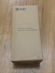 AT&T Trimline 213 Corded Phone Big Buttons Visual Ringer White Brand New