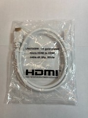 Raspberry Pi Gold-Plated Micro-HDMI to HDMI Cable White UN41009W