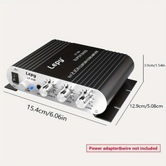 50W Car Audio Power Amplifier Hifi Stereo 2.1 Channel Bass Amp 12V Car Home