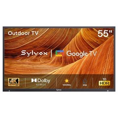 Sylvox 55” Smart Google Outdoor TV 4K UHD 1000 nits Dolby Atmos Waterproof IP55