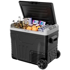 12V Car Refrigerator Electric Cooler DC/AC, -4℉~68℉, Freezer Cooler with Wheels