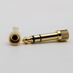 6.35mm Stereo Male to 3.5mm Female Jack Headphone Earphone Audio Adapter w/Screw