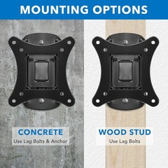 Mount-It! Small TV Monitor Wall Mount Swivel and Tilt VESA Wall (weight 44 Ibs)