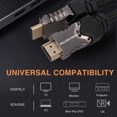 [Multi-Length] 8K 4K HDMI Cable Cord Lot – 1ft 3ft 6ft 10ft 15ft 25ft 30ft 50ft
