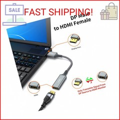 IIABC 4K DisplayPort to HDMI Adapter Cable, Gold-Plated Uni-Directional Display