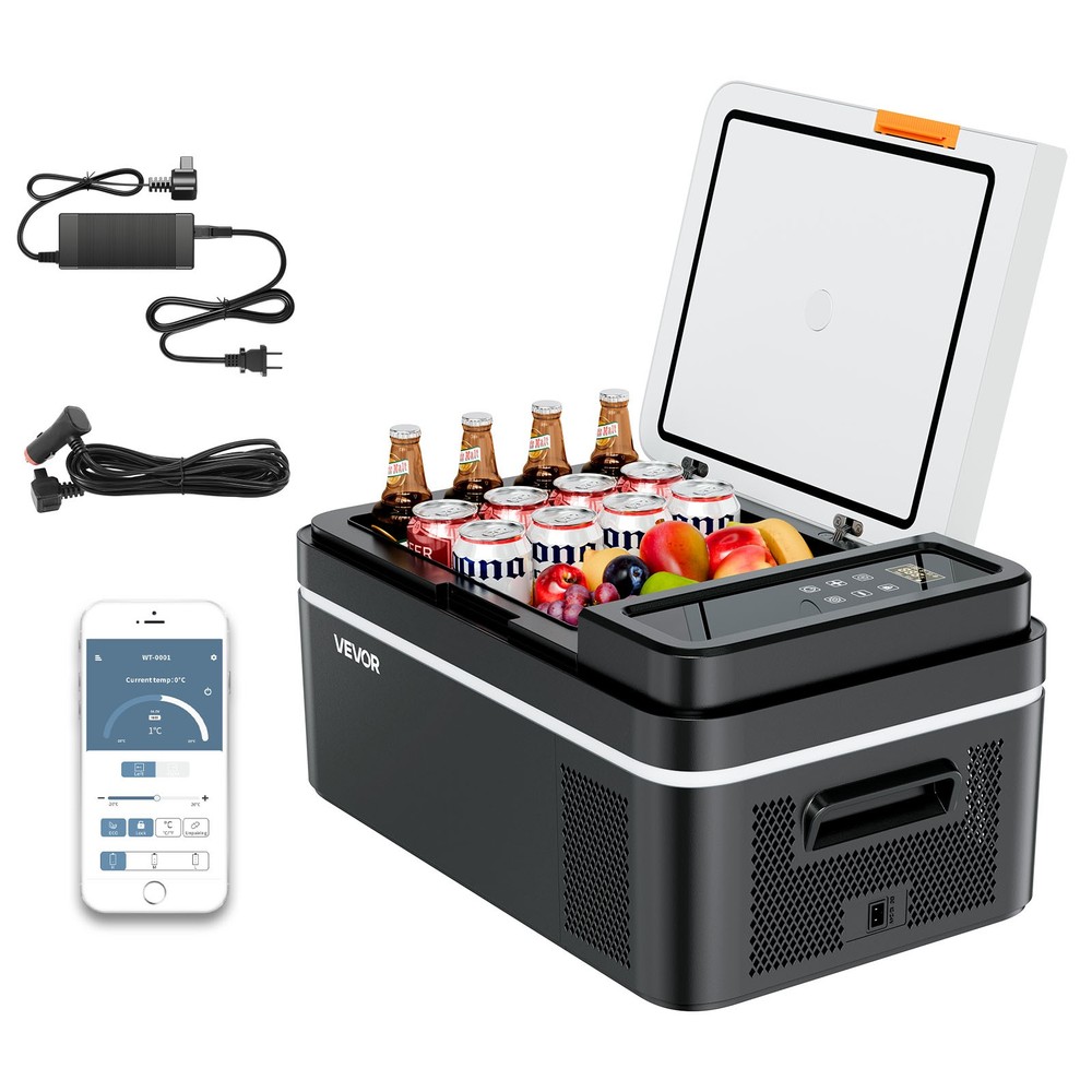 VEVOR Car Refrigerator 21QT/20L Compressor Electric Cooler Freezer 12/24V w/APP