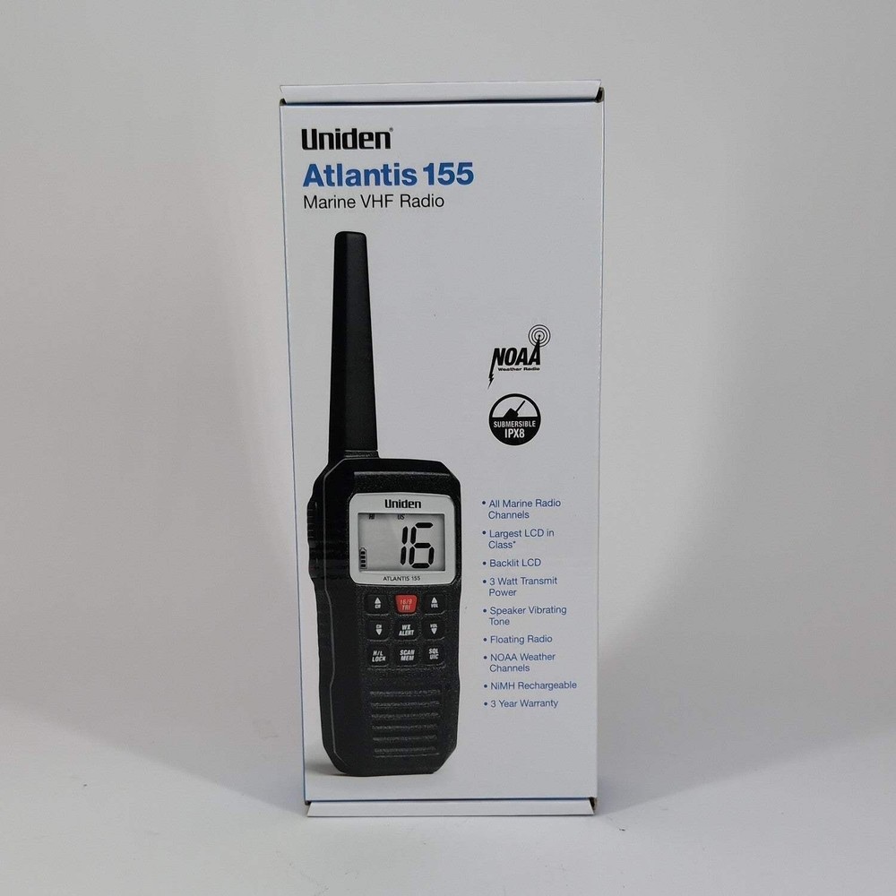 Uniden Atlantis 155 Marine VHF Radio 155 Open Box
