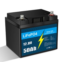12V 50Ah LiFePO4 Lithium Battery 50A BMS Deep Cycles for Trolling Motor Solar