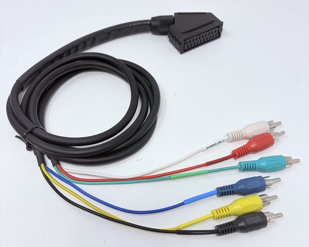 Scart to 5 RCA Component Video Composite Cable 3.5′