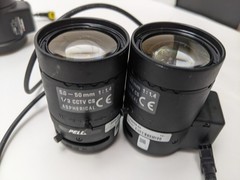 Lot Of 10 CCTV Lenses FUJINON, COMPUTAR, PELCO, RAINBOW – Mixed CS/C, Untested