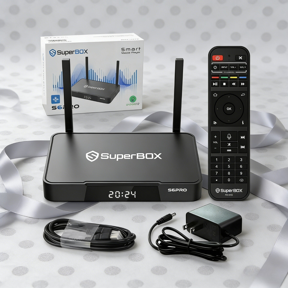 SuperBox S6 Pro 6K Streaming Box WiFi 6 Ethernet Bluetooth Smart Player