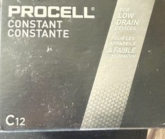 Procell Constant C Alkaline Batteries 12-Pack 1.5V for Low Drain Devices