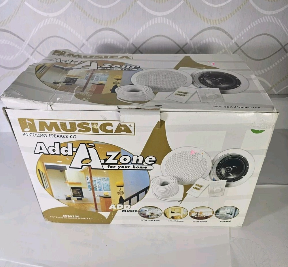 MTX Musica Add-A-Zone 6-1/2″ 2-Way In-Ceiling Speakers & Kit ADZ612C
