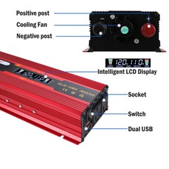 7000W Power Inverter DC 12V 24V To AC 110V 220V Pure Sine Wave Solar Converter