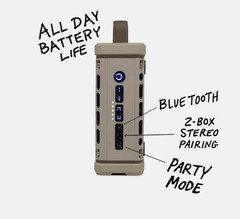 TurtleBox Ranger Loud Bluetooth Waterproof Tan Speaker opened box with usb c
