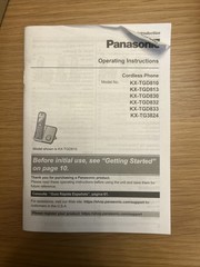 Panasonic Cordless Phone with Answering Machine, Advanced Call Black 2 Handsets