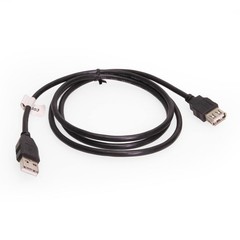 USBGear 4ft Black USB 2.0 A-Male to A-Female Extension Cable 480Mbps