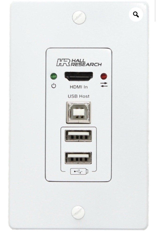 Hall Research EX-4KU-WP 4K HDMI+USB 2.0 over CAT6 Wall Plate (New)