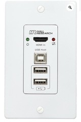 Hall Research EX-4KU-WP 4K HDMI+USB 2.0 over CAT6 Wall Plate (New)