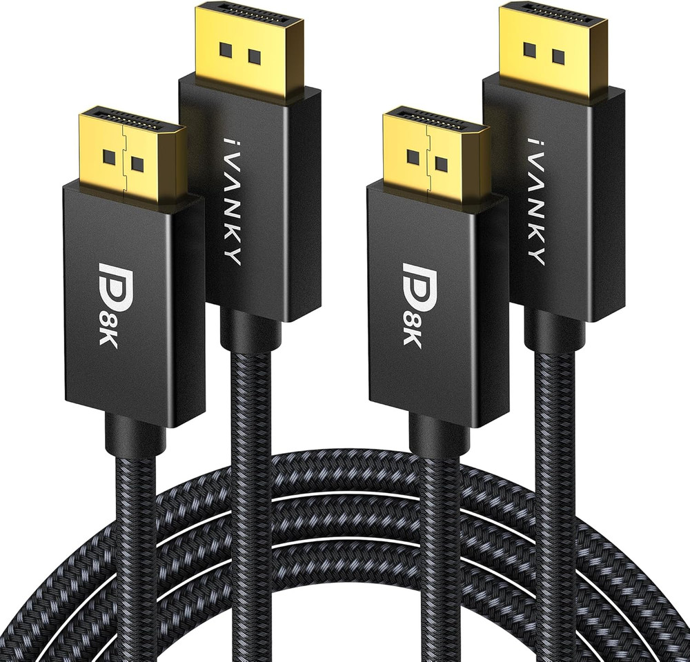 Displayport Cable 1.4, [2 Pack, 10Ft] 8K DP to DP Cable[8K@60Hz, 4K@240Hz,1080P@