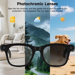 AI Smart Glasses with Camera,AI Voice Assistant,8MP/1080P HD Video & Audio Re…