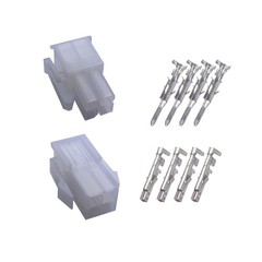 8-Piece 4-Pin Connector Set, 18-24AWG, 4.2mm, 0.0165, Disconnect Terminal
