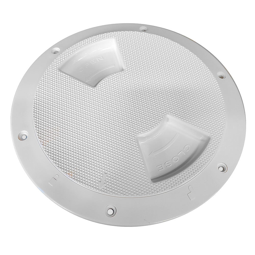 SEA DOG ABS DECK PLATE WHITE TEXTURED 5″ QUARTER TURN TO