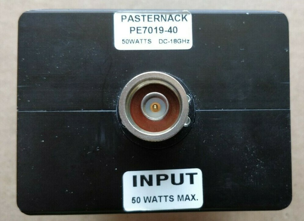 Pasternack PE7019-40 DC 18GHz, 40dB, 50W, 50 Ohm N-type coaxial Fixed Attenuator