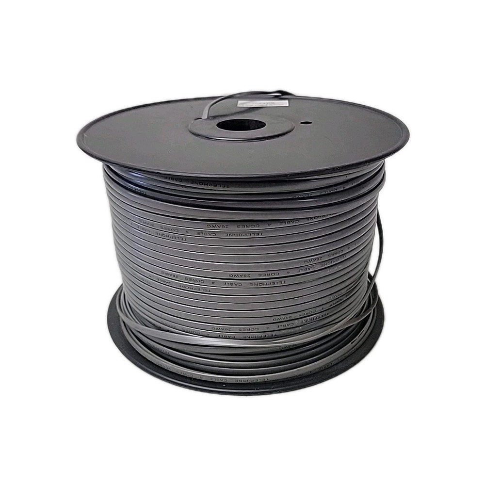 1000FT 26AWG 4 Conductor Stranded Telephone Phone Line Flat Cable Cord 1000’Feet
