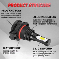 For GMC Sierra 1500 2014-2015 LED Headlights Bulbs High Low Beam Fog Light Z8