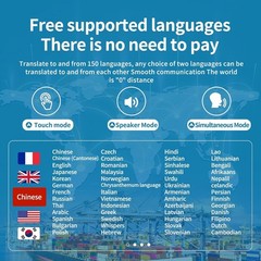 Sleek Language Translator Earbuds with 30 Hours Battery for Travel & Learning