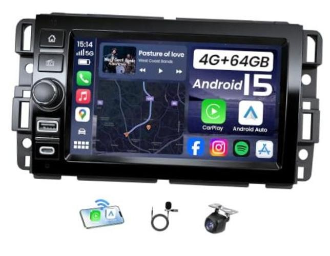 4+64GB Android 15 Radio for 2007-2013 Chevy Silverado 7 inch 4GB RAM + 64GB ROM