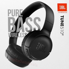 JBL Tune 510BT Black Wireless Bluetooth On-Ear Headset with Mic Extra Pure Bass