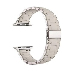 Posh Tech Orla Silicone Steel Band for Apple Watch – Beige