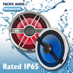 Pacific Audio 8″ 2-Way Marine Boat Speakers (pair) Audio System 200W 12V RGB LED