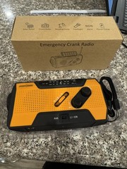 FosPower Solar Crank Radio For Emergency AM/FM Flashlight 2000mAh #FOSPWB-2376
