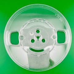 7-inch Take-up Reel 7″ x 1/4″ ~ 4″ Hub ~ Empty Clear Plastic ~ No Tape ~ NOS
